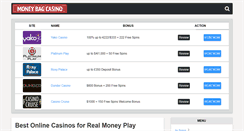 Desktop Screenshot of moneybagcasino.com